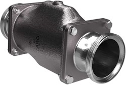 AKO Armaturen Air operated pinch valve VMC, Hyg. threaded spigot (DIN) Stainless steel 1.4408/Nitrile (food) DN 100, VMC100.07LS.50RM.50