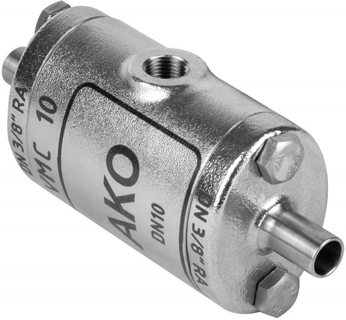 AKO Armaturen Pneumatisches Quetschventil VMC, Anschweienden (ASTM) Edelstahl 1.4408/Hypalon DN 10, VMC10.08XK.50RA.50