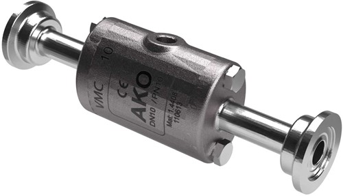 AKO Armaturen Lucht bediende slangafsluiter VMC, Hyg. tri-clamp (DIN) RVS 1.4408/Natuurlijk rubber (food) DN 10, VMC10.02LSK.50RT.50