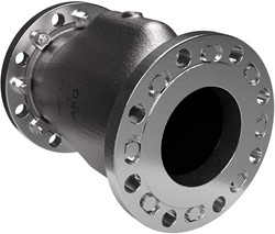 AKO Armaturen Pneumatisches Quetschventil VMC, Flansch (ANSI) Edelstahl 1.4408/Natrlich gummi DN 125, VMC125.03X.50FA.50