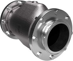 AKO Armaturen Air operated pinch valve VMC, Tri-clamp (DIN, row A) Stainless steel 1.4408/Natural rubber (high temp.) DN 125, VMC125.03H.50T.50