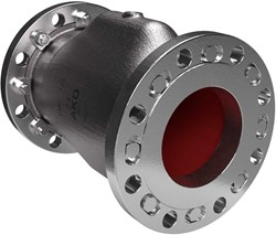 AKO Armaturen Lucht bediende slangafsluiter VMC, Flens (ANSI) RVS 1.4408/Siliconen DN 125, VMC125.06.50FA.50