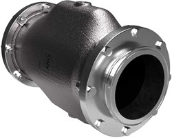 AKO Armaturen Pneumatisches Quetschventil VMC, Klemmstutzen (DIN, row A) Edelstahl 1.4408/Nitrile DN 150, VMC150.07X.50T.50