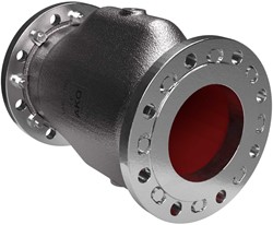 AKO Armaturen Air operated pinch valve VMC, Flange (DIN) Stainless steel 1.4408/Silicone DN 150, VMC150.06.50F.50