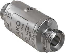 AKO Armaturen Air operated pinch valve VMC, Threaded spigot (DIN) Stainless steel 1.4408/Natural rubber DN 15, VMC15.03XK.50M.50