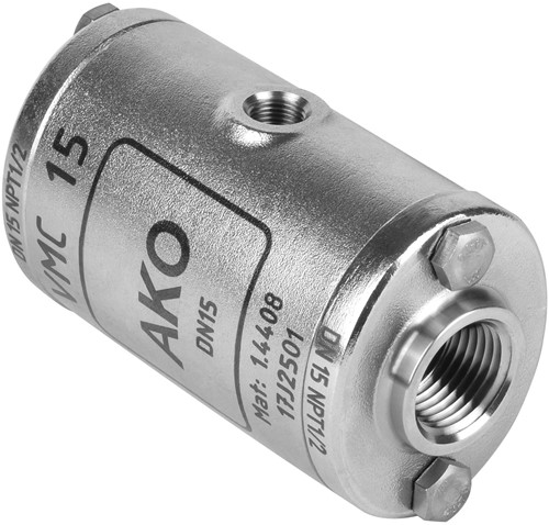 AKO Armaturen Air operated pinch valve VMC, Internal thread (ANSI / ASME) Stainless steel 1.4408/EPDM DN 15, VMC15.04HTECK.50N.50