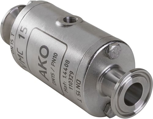 AKO Armaturen Air operated pinch valve VMC, Tri-clamp (DIN, row A) Stainless steel 1.4408/Neoprene DN 15, VMC15.01XK.50T.50