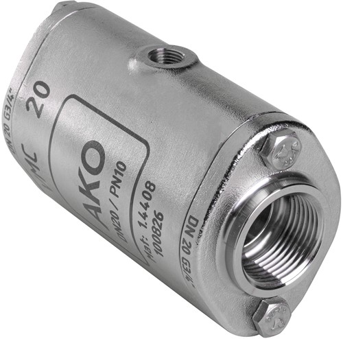 AKO Armaturen Air operated pinch valve VMC, Internal thread (DIN) Stainless steel 1.4408/Butyl DN 20, VMC20.09XK.50G.50