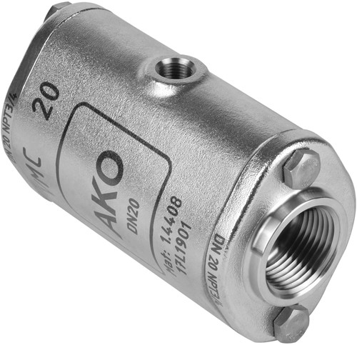 AKO Armaturen Lucht bediende slangafsluiter VMC, binnendraad (ANSI / ASME) RVS 1.4408/Natuurlijk rubber (high temp.) DN 20, VMC20.03HK.50N.50