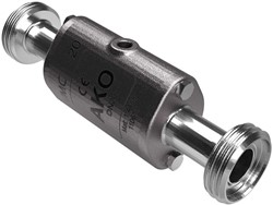 AKO Armaturen Air operated pinch valve VMC, Hyg. threaded spigot (DIN) Stainless steel 1.4408/Natural rubber (high temp.) DN 20, VMC20.03HK.50RM.50