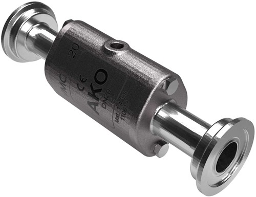 AKO Armaturen Air operated pinch valve VMC, Hyg. tri-clamp (DIN) Stainless steel 1.4408/EPDM DN 20, VMC20.04HTECK.50RT.50