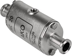 AKO Armaturen Air operated pinch valve VMC, Tri-clamp (DIN, row C) Stainless steel 1.4408/Natural rubber (food) DN 20, VMC20.02LSK.50TA.50