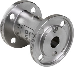 AKO Armaturen Air operated pinch valve VMC, Flange (DIN) Stainless steel 1.4408/Butyl DN 25, VMC25.09XK.50F.50