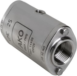 AKO Armaturen Pneumatisches Quetschventil VMC, Innengewinde (DIN) Edelstahl 1.4408/EPDM DN 25, VMC25.04LWK.50G.50
