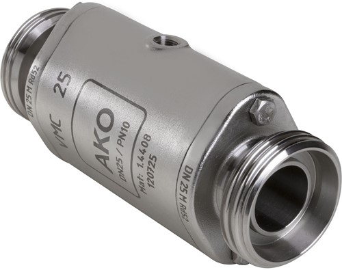 AKO Armaturen Lucht bediende slangafsluiter VMC, draadeind (DIN) RVS 1.4408/Nitrile (food, bleek) DN 25, VMC25.07LWK.50M.50