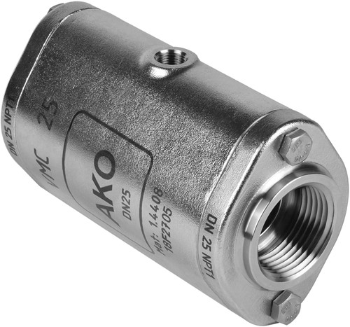 AKO Armaturen Air operated pinch valve VMC, Internal thread (ANSI / ASME) Stainless steel 1.4408/Natural rubber DN 25, VMC25.03XKSF.50N.50