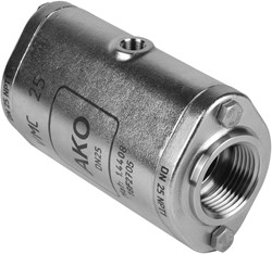 AKO Armaturen Pneumatisches Quetschventil VMC, Innengewinde (ANSI / ASME) Edelstahl 1.4408/Silicone DN 25, VMC25.06K.50N.50