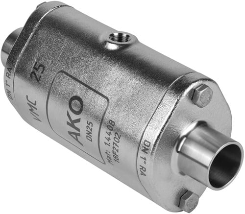 AKO Armaturen Air operated pinch valve VMC, Weld-on ends (ASTM) Stainless steel 1.4408/Viton DN 25, VMC25.05K.50RA.50