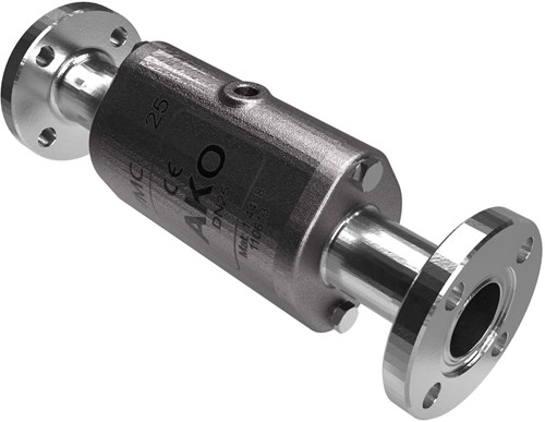 AKO Armaturen Lucht bediende slangafsluiter VMC, Hyg. Flens (DIN) RVS 1.4408/Nitrile (food) DN 25, VMC25.07LSK.50RF.50