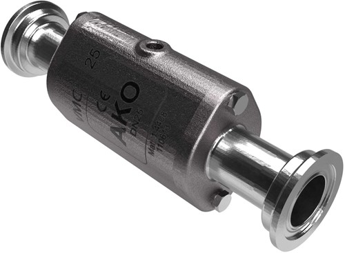 AKO Armaturen Air operated pinch valve VMC, Hyg. tri-clamp (DIN) Stainless steel 1.4408/Natural rubber (food, pale) DN 25, VMC25.02XK.50RT.50