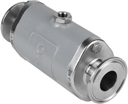 AKO Armaturen Pneumatisches Quetschventil VMC, Klemmstutzen (DIN, row C) Aluminium/Silicone DN 25, VMC25.06K.50TA.30LX