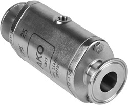 AKO Armaturen Air operated pinch valve VMC, Tri-clamp (DIN, row C) Stainless steel 1.4408/Butyl DN 25, VMC25.09XK.50TA.50