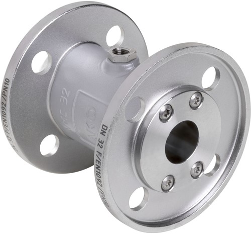 AKO Armaturen Air operated pinch valve VMC, Flange (DIN) Aluminium/Natural rubber DN 32, VMC32.03X.50F.30LX