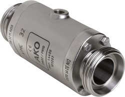 AKO Armaturen Lucht bediende slangafsluiter VMC, draadeind (DIN) RVS 1.4408/Nitrile (food, bleek) DN 32, VMC32.07LW.50M.50