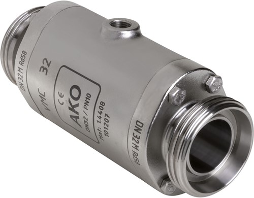 AKO Armaturen Lucht bediende slangafsluiter VMC, draadeind (DIN) RVS 1.4408/Nitrile (food, bleek) DN 32, VMC32.07LW.50M.50