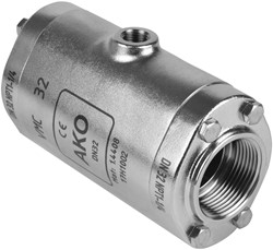 AKO Armaturen Pneumatisches Quetschventil VMC, Innengewinde (ANSI / ASME) Edelstahl 1.4408/EPDM DN 32, VMC32.04HTEC.50N.50