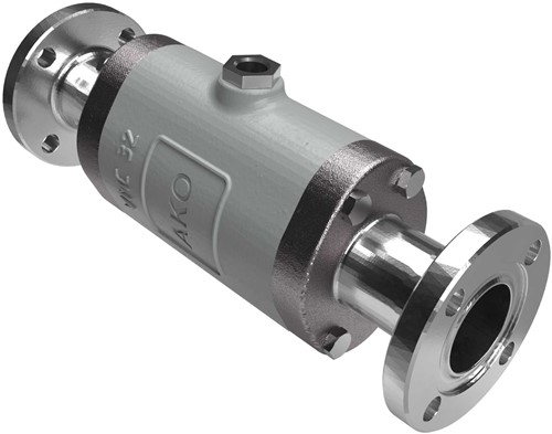 AKO Armaturen Air operated pinch valve VMC, Hyg. flange (DIN) Aluminium/Neoprene DN 32, VMC32.01X.50RF.30LX