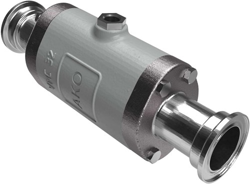 AKO Armaturen Air operated pinch valve VMC, Hyg. tri-clamp (DIN) Aluminium/Nitrile (food, pale) DN 32, VMC32.07LW.50RT.30LX
