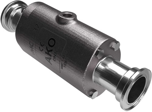 AKO Armaturen Air operated pinch valve VMC, Hyg. tri-clamp (DIN) Stainless steel 1.4408/Nitrile DN 32, VMC32.07X.50RT.50