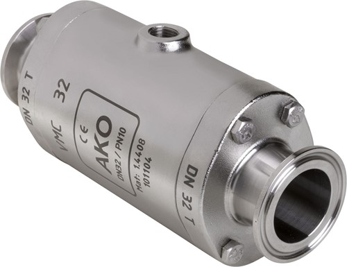 AKO Armaturen Lucht bediende slangafsluiter VMC, Tri-clamp (DIN, row A) RVS 1.4408/Viton DN 32, VMC32.05.50T.50
