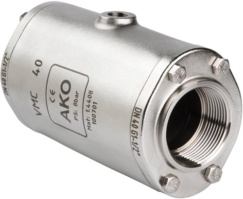 AKO Armaturen Air operated pinch valve VMC, Internal thread (DIN) Stainless steel 1.4408/Hypalon DN 40, VMC40.08X.50G.50