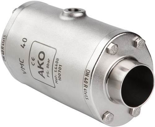 AKO Armaturen Lucht bediende slangafsluiter VMC, laseinden (DIN) RVS 1.4408/Nitrile (food) DN 40, VMC40.07LS.50R.50