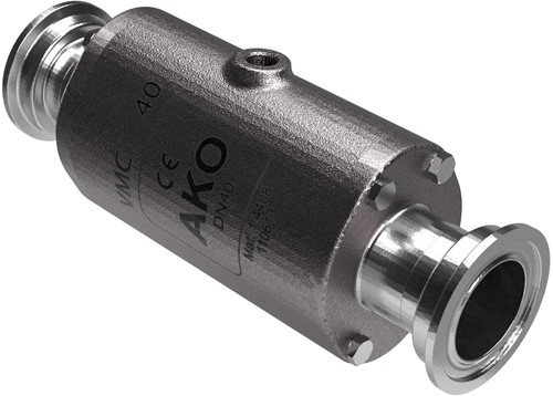 AKO Armaturen Air operated pinch valve VMC, Hyg. tri-clamp (DIN) Stainless steel 1.4408/Hypalon DN 40, VMC40.08X.50RT.50