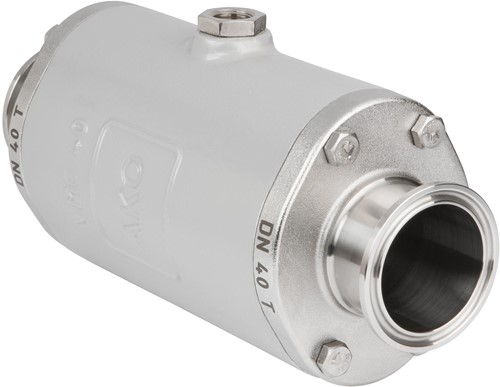 AKO Armaturen Air operated pinch valve VMC, Tri-clamp (DIN, row A) Aluminium/Natural rubber DN 40, VMC40.03XSF.50T.30LX