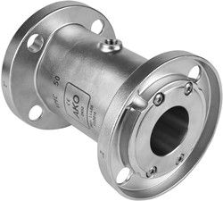 AKO Armaturen Air operated pinch valve VMC, Flange (ANSI) Stainless steel 1.4408/Hypalon DN 50, VMC50.08X.50FA.50