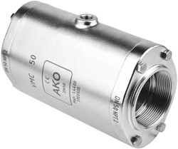 AKO Armaturen Pneumatisches Quetschventil VMC, Innengewinde (ANSI / ASME) Edelstahl 1.4408/Natrlich gummi (lebensmittel, bleich) DN 50, VMC50.02X.50N.50