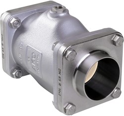 AKO Armaturen Air operated pinch valve VMC, Weld-on ends (DIN) Aluminium/Natural rubber (food, pale) DN 65, VMC65.02X.50R.30LX