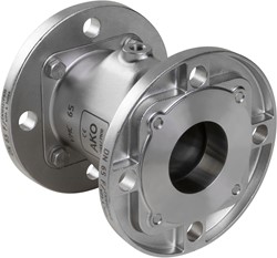 AKO Armaturen Air operated pinch valve VMC, Flange (DIN) Stainless steel 1.4408/Neoprene DN 65, VMC65.01X.50F.50