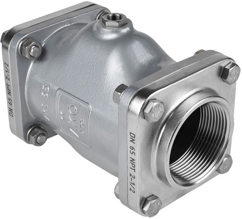 AKO Armaturen Pneumatisches Quetschventil VMC, Innengewinde (ANSI / ASME) Aluminium/EPDM DN 65, VMC65.04HTEC.50N.30LX