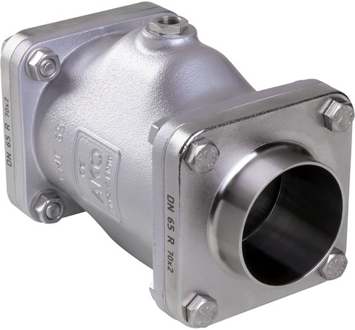 AKO Armaturen Pneumatisches Quetschventil VMC, Anschweienden (DIN) Aluminium/Natrlich gummi DN 65, VMC65.03X.50R.30LX