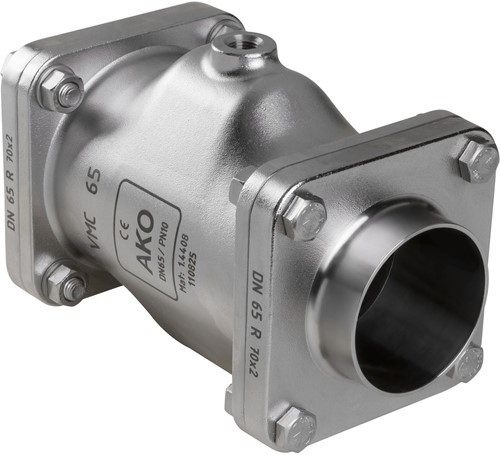 AKO Armaturen Lucht bediende slangafsluiter VMC, laseinden (DIN) RVS 1.4408/Natuurlijk rubber DN 65, VMC65.03XSF.50R.50