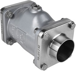 AKO Armaturen Pneumatisches Quetschventil VMC, Anschweienden (ASTM) Aluminium/Nitrile (lebensmittel, bleich) DN 65, VMC65.07LW.50RA.30LX