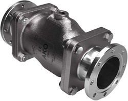 AKO Armaturen Air operated pinch valve VMC, Hyg. flange (DIN) Stainless steel 1.4408/Viton DN 65, VMC65.05.50RF.50