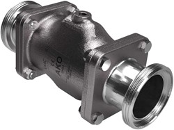 AKO Armaturen Pneumatisches Quetschventil VMC, Hyg. Gewindestutzen (DIN) Edelstahl 1.4408/Butyl DN 65, VMC65.09X.50RM.50