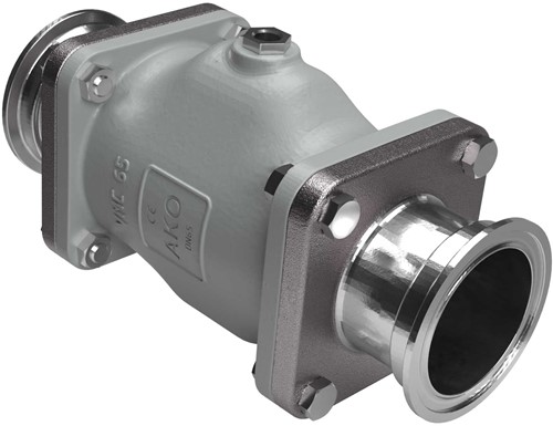 AKO Armaturen Lucht bediende slangafsluiter VMC, Hyg. tri-clamp (DIN) Aluminium/Nitrile DN 65, VMC65.07X.50RT.30LX