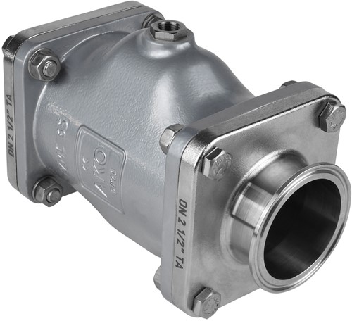 AKO Armaturen Lucht bediende slangafsluiter VMC, Tri-clamp (DIN, row C) Aluminium/Butyl DN 65, VMC65.09X.50TA.30LX